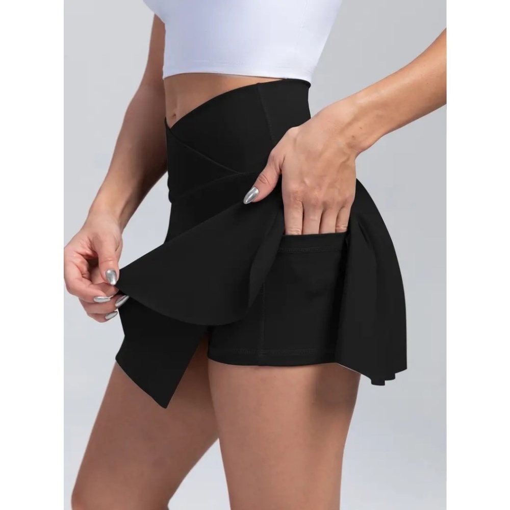 BNWT Isabelle LaRue Black 2-in-1 Tennis Skirt W/ Shorts
